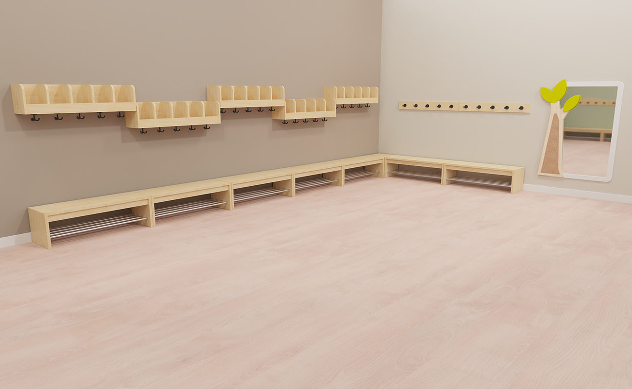 Garderobe Lichtbogen mit Flexeo Armadio Garderobe und EduCasa Spiegel Baum