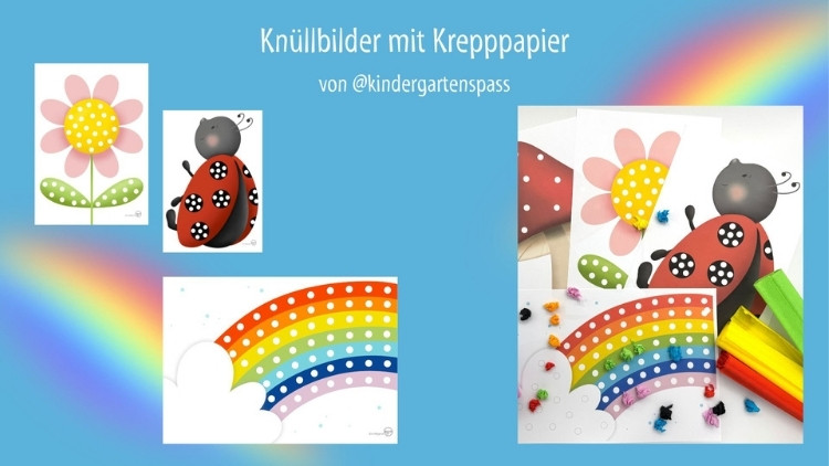 Vorlage: Knüllbilder mit Krepppapier