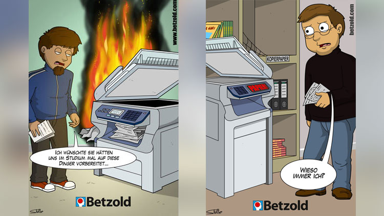 Comic: Lehrer haben Probleme mit Kopierern