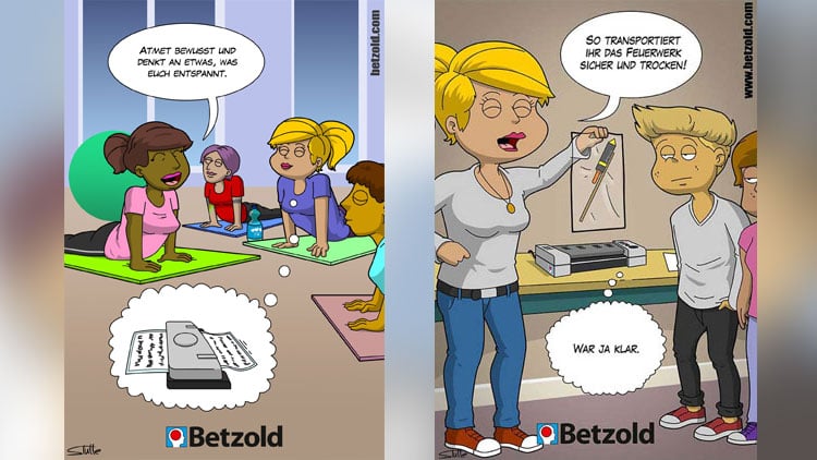 Comic: Lehrer und Laminiergeräte