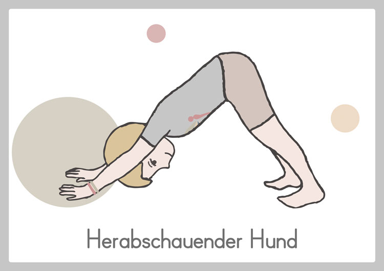 Herabschauender Hund Kinderyoga