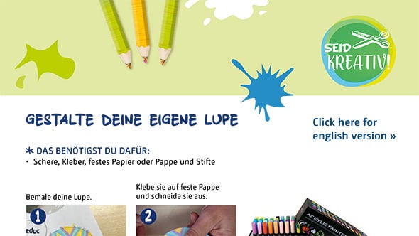 Vorschau Bastelanleitung „Lupe“