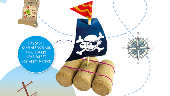 Vorschau Bastelanleitung „Piratenfloss“