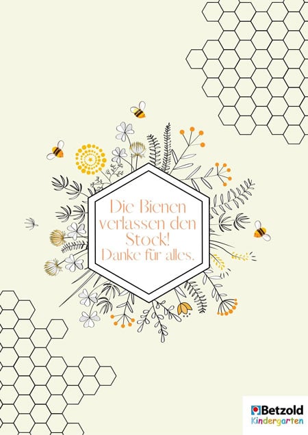 Vorlage: Abschiedsgeschenk "Bienenstock"