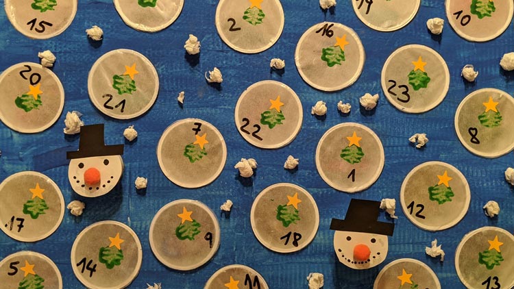 Fertig gebastelter Adventskalender