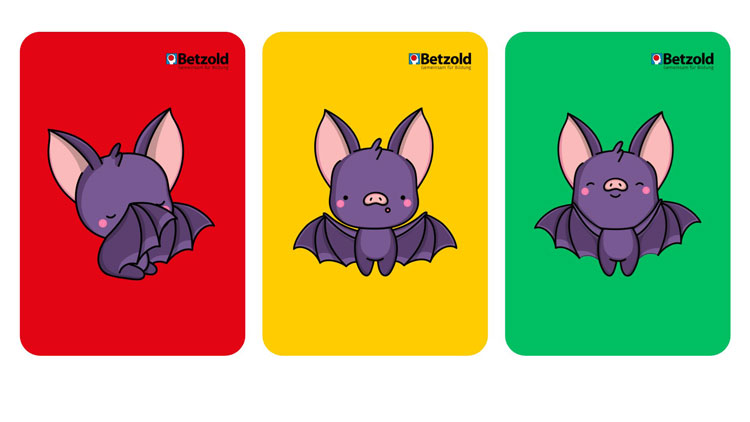 Ampelkarten mit Fledermaus für die Primarschule