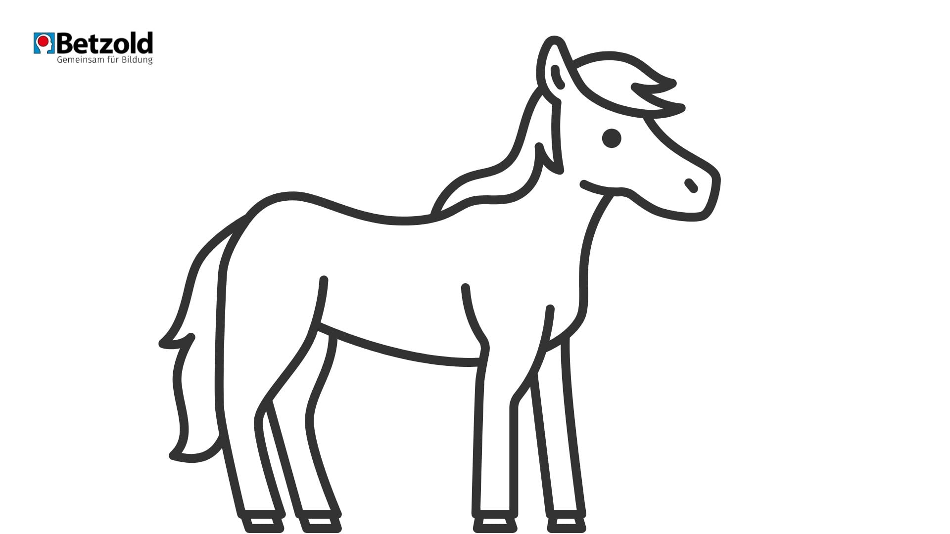 Ausmalbild: Pferd
