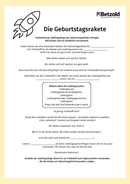 Die Geburtstagsrakete