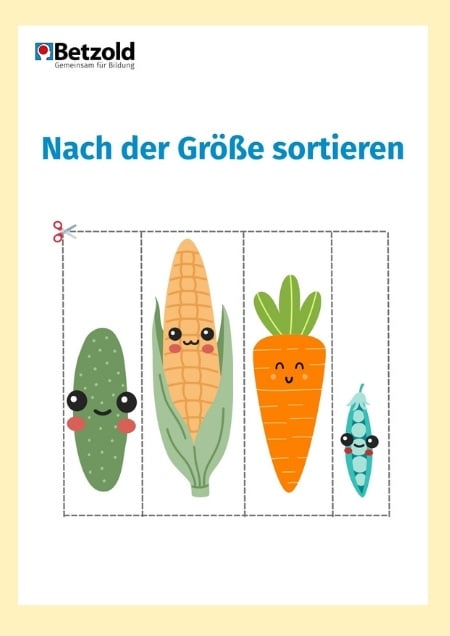 Arbeitsblatt: Grössen sortieren