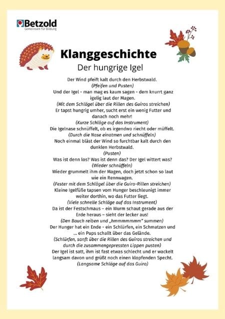 Klanggeschichte: Der hungrige Igel