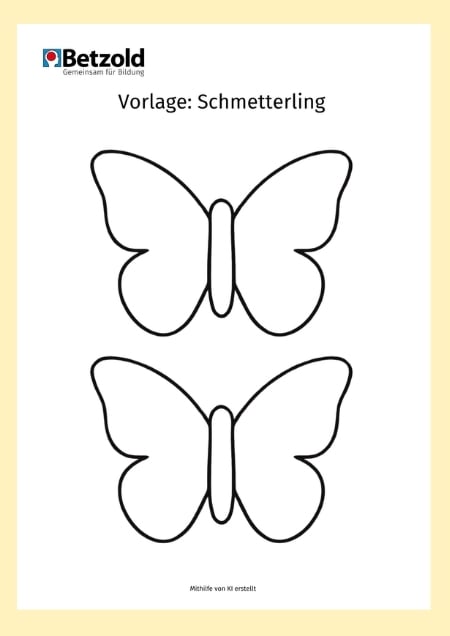 Downloadvorlage für einen Schmetterling