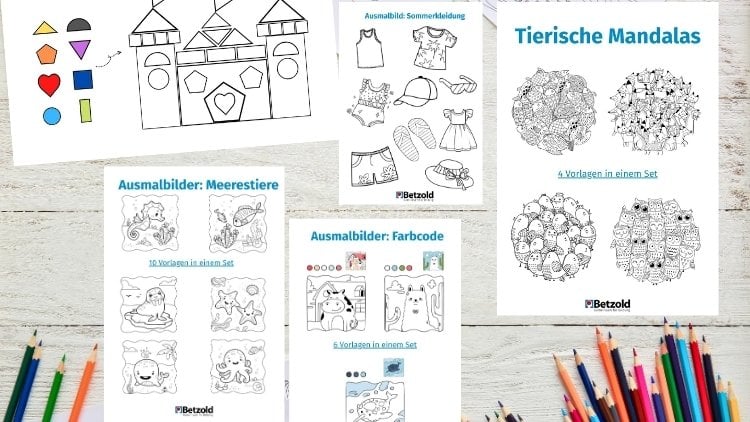 Blogbeitrag zum Thema Ausmalbilder mit vielen Downloads