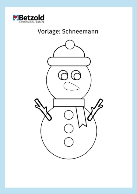 Vorlage: Faltschneemann