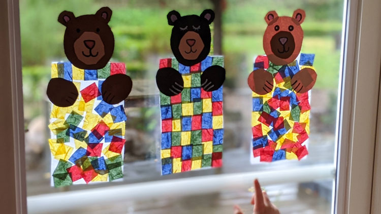 Bären Fensterbild aus Transparentpapier aus dem Betzold Online-Shop.