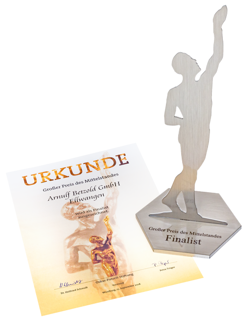 Finalist grosser Preis des Mittelstandes Oskar Patzelt Stiftung 2018