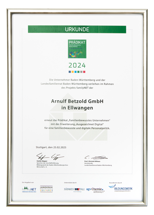 Urkunde familyNET 2024