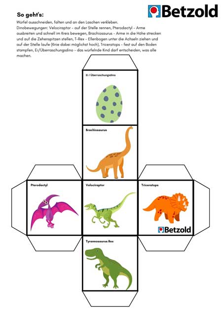 Bewegungswürfel: Dinosaurier