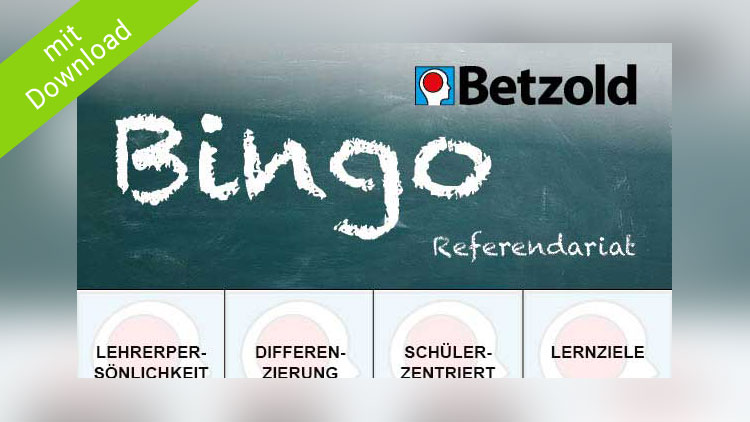 Bingospiel zum Thema Referendariat