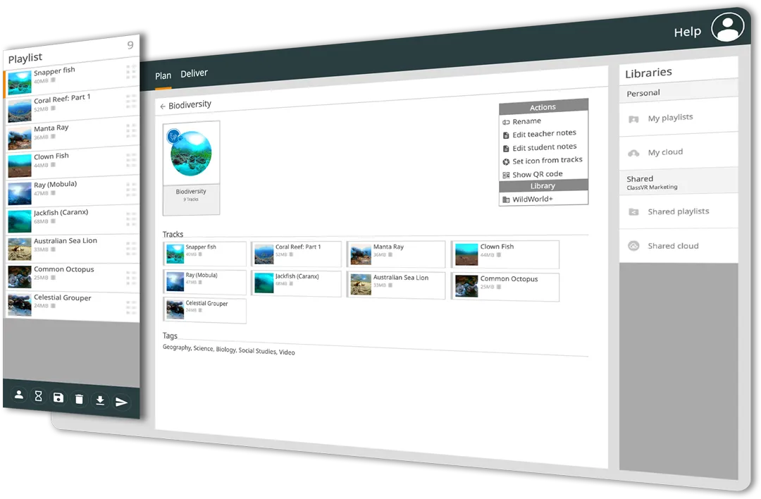 Admin-Ansicht im Portal