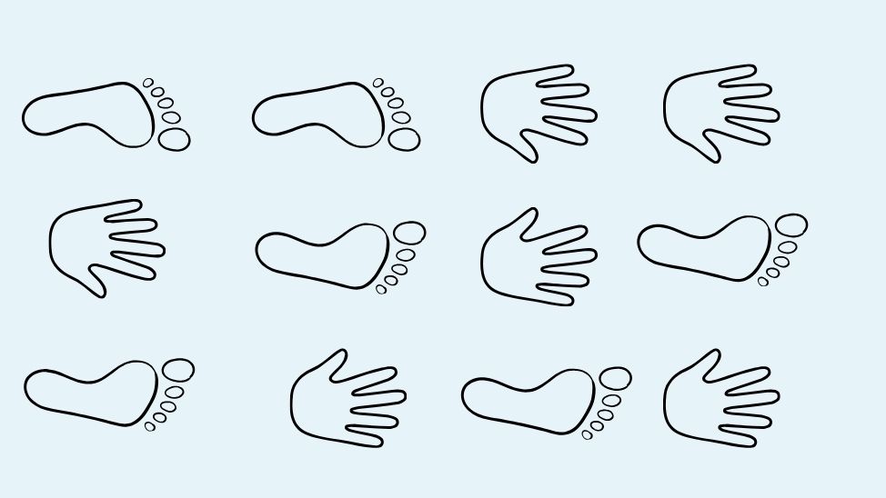 Hüpfspiel „Hand und Fuss“