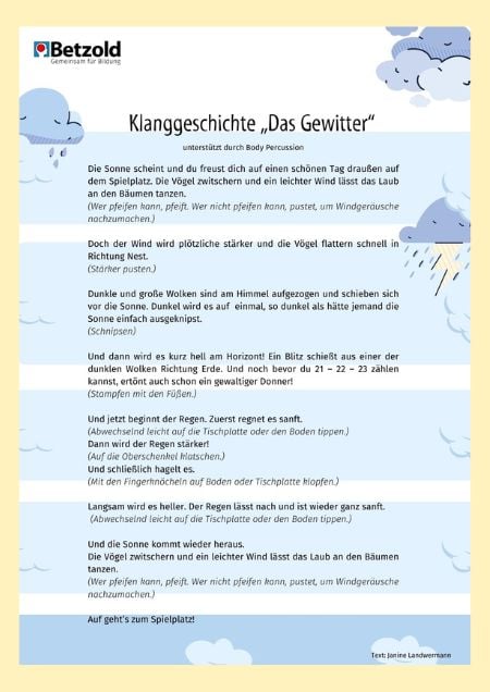 Klanggeschichte: Das Gewitter