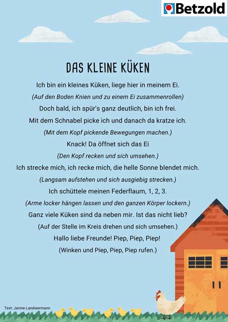 Bewegungsreim: Das Küken
