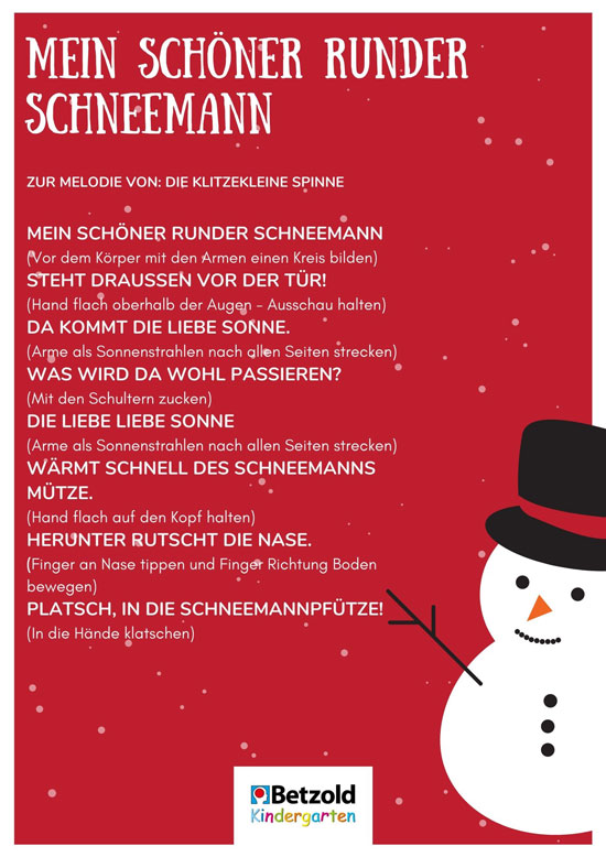 Bewegungslied: Mein schöner runder Schneemann
