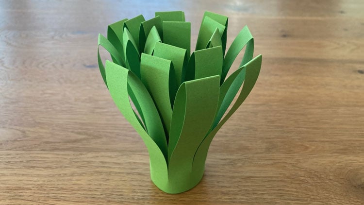 Bastelanleitung für Blumenstrauss aus Papier