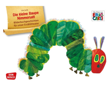 Illustrationen einer Raupe auf weissem Hintergrund