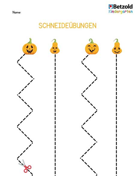 Schneideübung: Kürbis