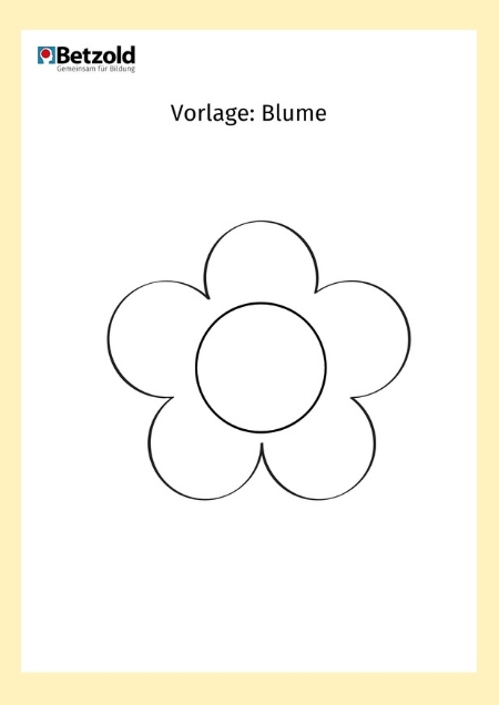 Vorlage: Schüttelkarte "Blume"
