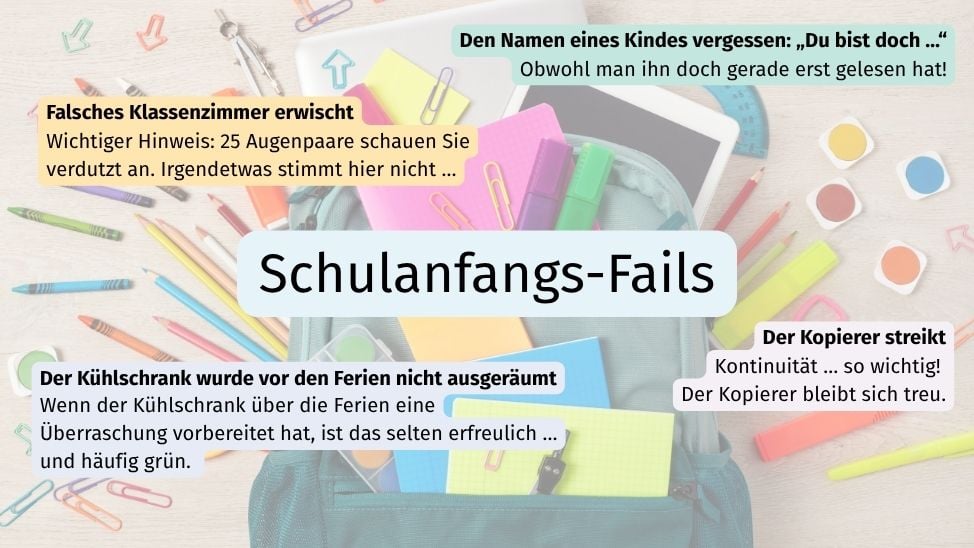 Beispiele für Schulanfangs-Fails