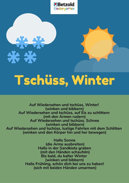 Mitmach-Reim: Tschüss, Winter
