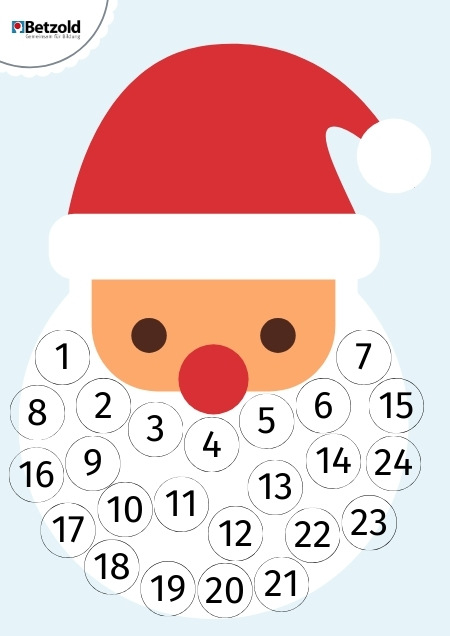Vorlage: Countdown für die Adventszeit