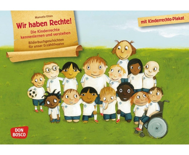 Illustration von Kindern einer Sportmannschaft auf einer Wiese