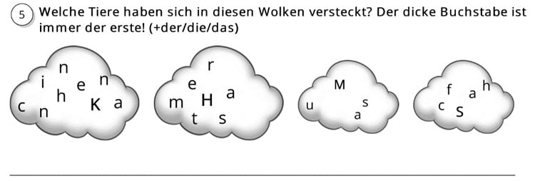 Wortschatzübungen: Schüttelwörter