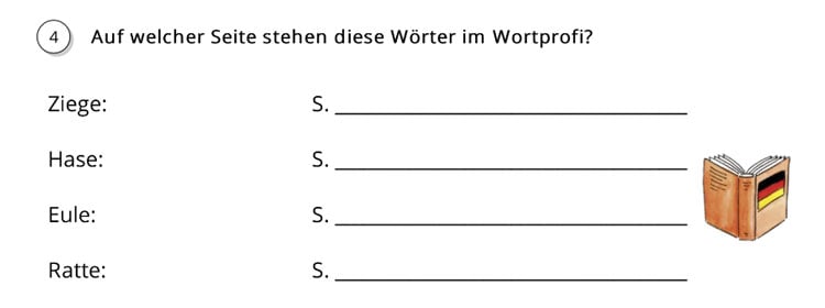 Wortschatzübung: Wörterbucharbeit