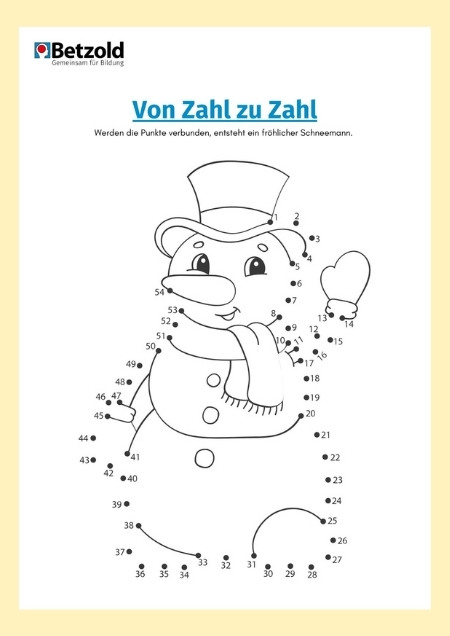 Arbeitsblatt: Von Zahl zu Zahl