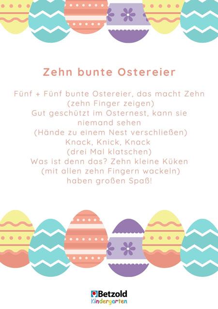 Reim: Zehn bunte Ostereier