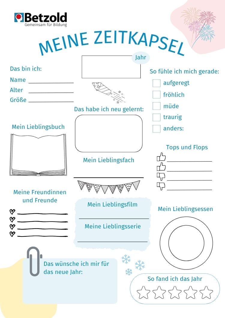 Vorlage: Zeitkapsel zu Silvester