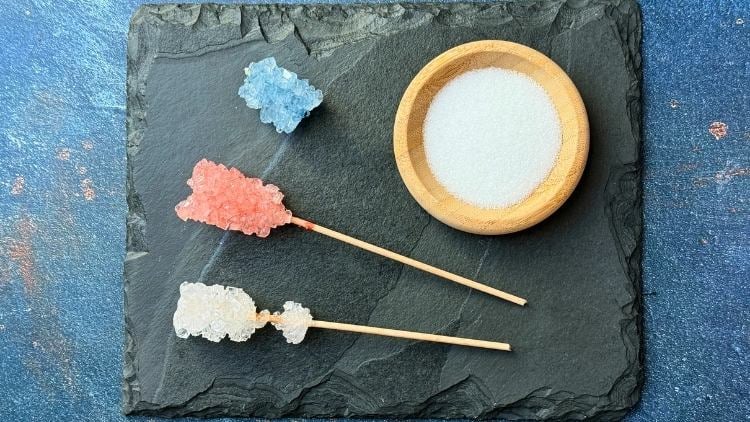 Selbstgezüchtete Zuckerkristalle