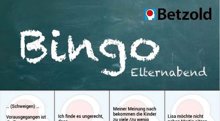 Ausschnitt aus einem Elternabend-Bingo