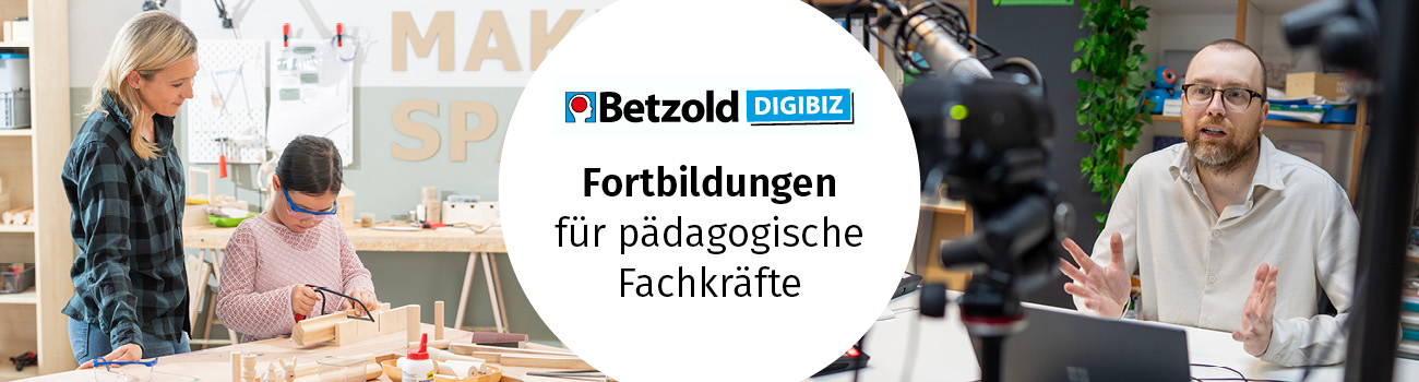 Banner zu DIGIBIZ-Fortbildungen zum Thema Makerspace