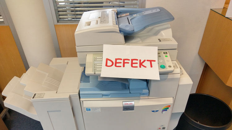 Kopierer-Defekt-Schild