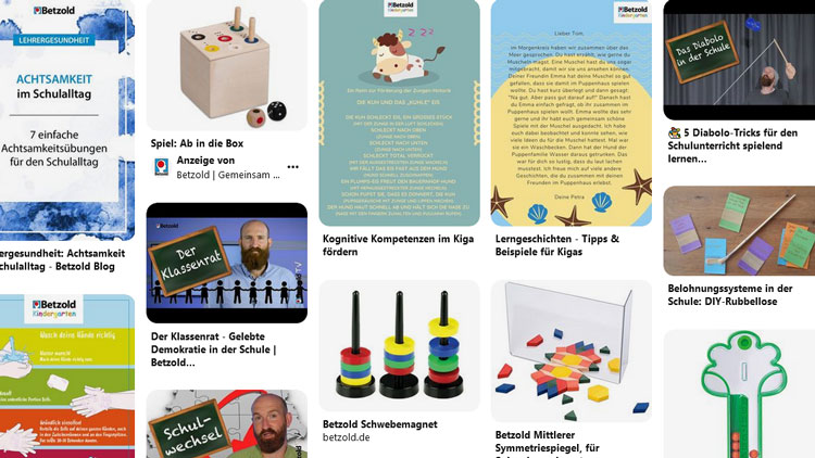 Screenshot Betzold Pinterest
