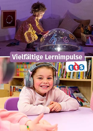 tts Vielfältige Lernimpulse von tts: Kinder mit Kopfhörer und Kuppel-Projektor